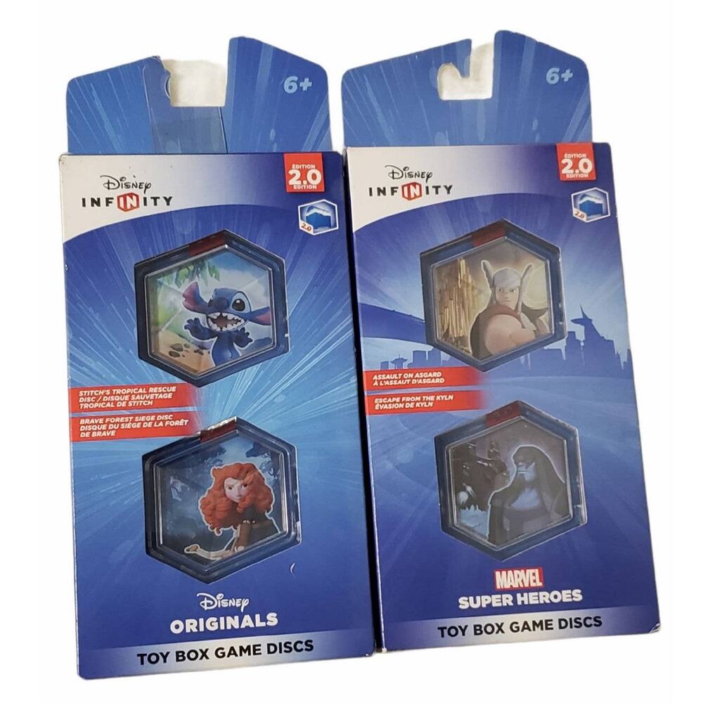 Disney Infinity Toy Box Game Discs 2.0 Marvel Super Heros & Disney Originals